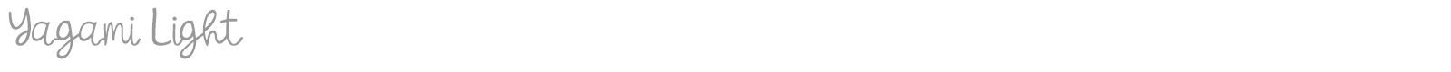 Yagami Light font preview